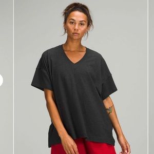 Lululemon Side Tie V-Neck T-Shirt Grey Size 4